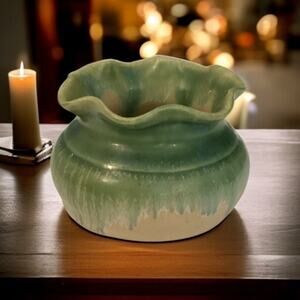 Beautiful Green Glazed Pottery Pitcher, Cory Plott N. Carolina Mountains, Signed